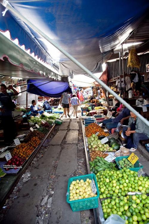 Maeklong Railway Market